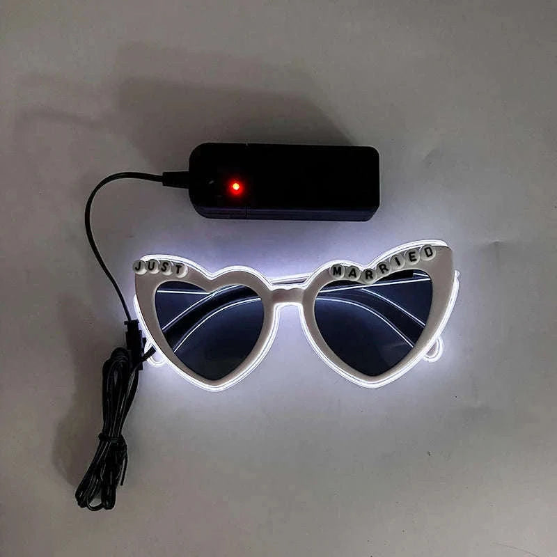 Light Up LED Glow Sunglasses for Parties and Raves-Blue 1