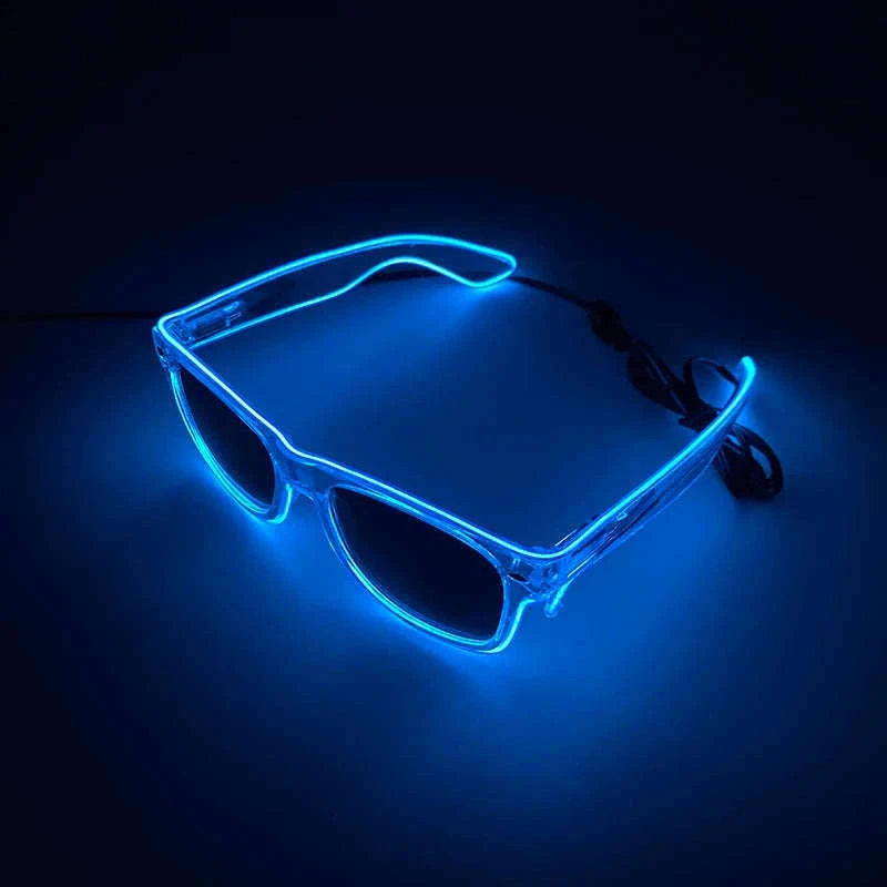 Light Up LED Glow Sunglasses for Parties and Raves-Blue 1