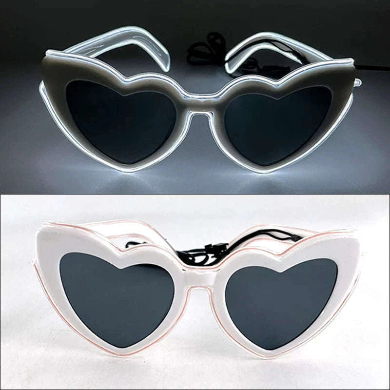 Light Up LED Glow Sunglasses for Parties and Raves-Blue 1
