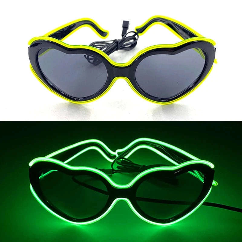Light Up LED Glow Sunglasses for Parties & Raves-Blue 1