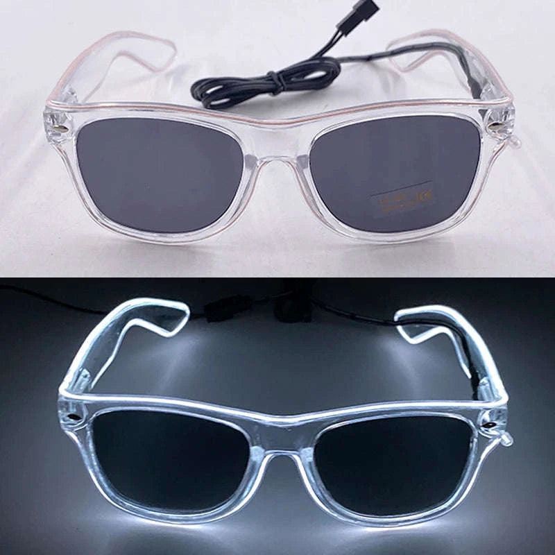 Light Up LED Glow Sunglasses for Parties & Raves-Blue 1