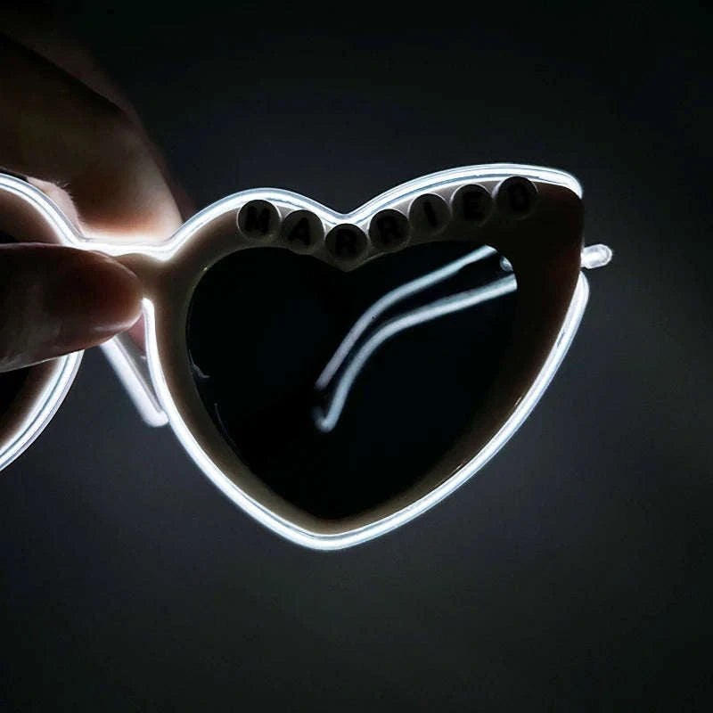 Light Up LED Glow Sunglasses for Parties & Raves-Blue 1