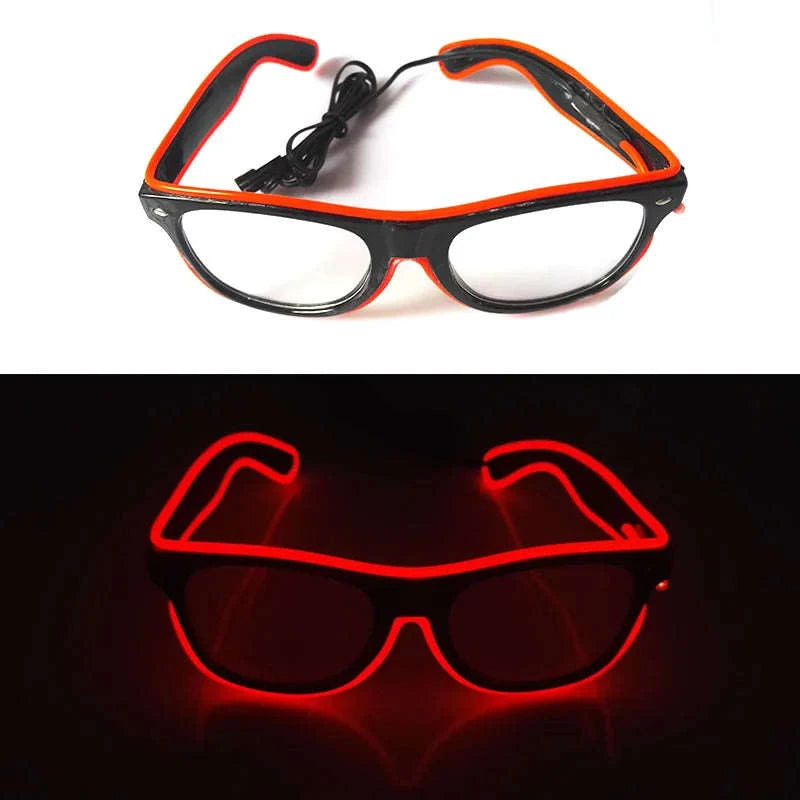 Light Up LED Glow Sunglasses for Parties & Raves-Blue 1