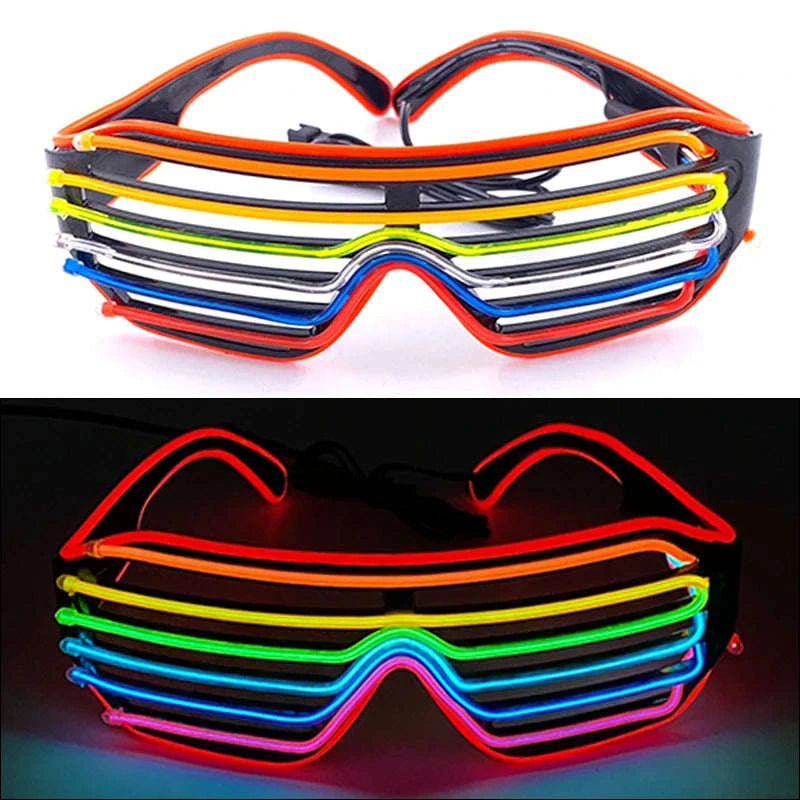 Light Up LED Glow Sunglasses for Parties & Raves-Blue 1