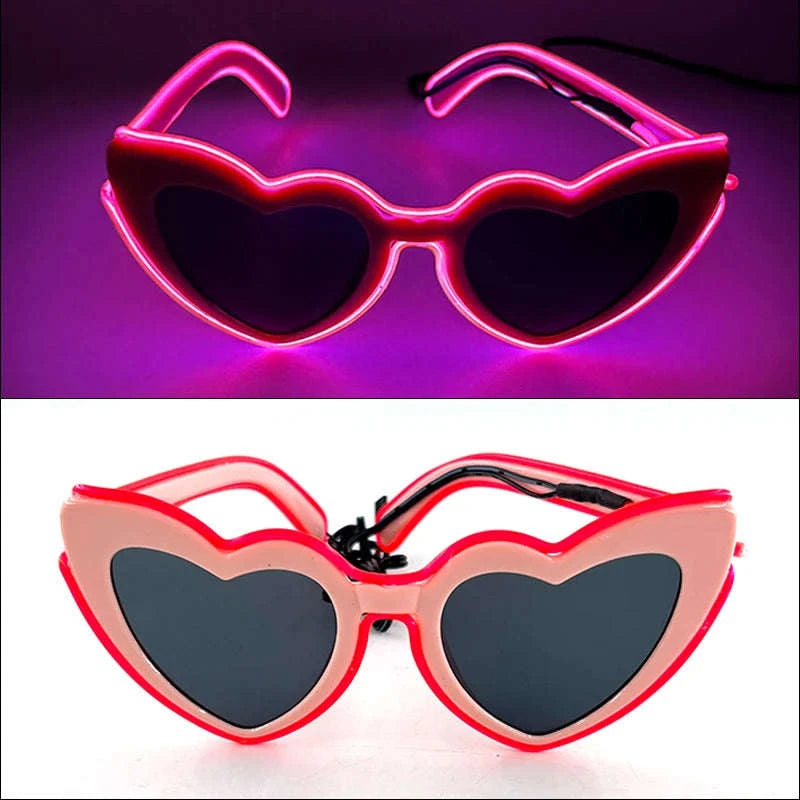 Light Up LED Glow Sunglasses for Parties & Raves-Blue 1