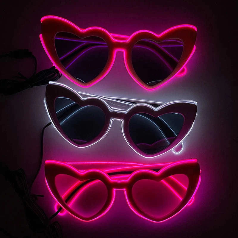 Light Up LED Glow Sunglasses for Parties & Raves-Blue 1