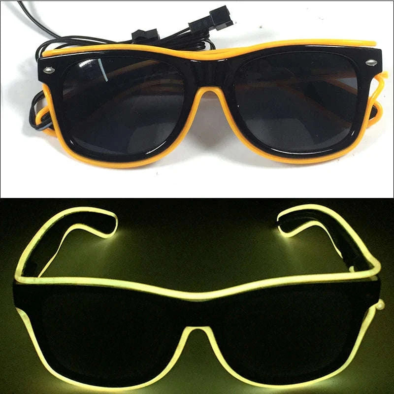 Light Up LED Glow Sunglasses for Parties & Raves-Blue 1
