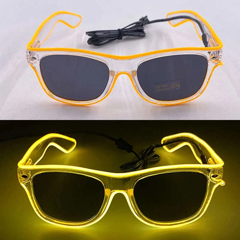 Light Up LED Glow Sunglasses for Parties & Raves-Blue 1