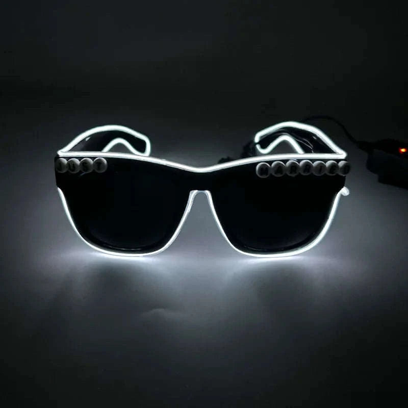 Light Up LED Glow Sunglasses for Parties & Raves-Blue 1
