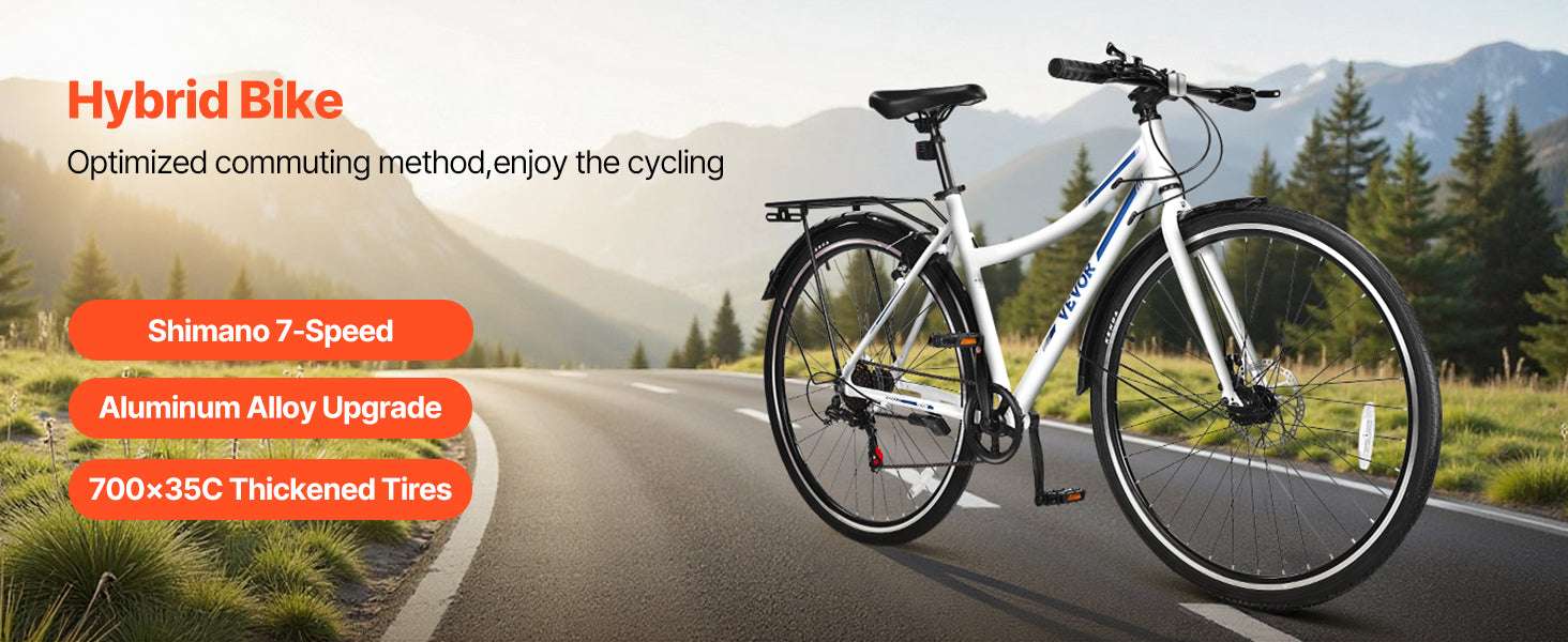 Lightweight Aluminum Hybrid Bike 700C Step-Through City Commuter-28inch type A / United States