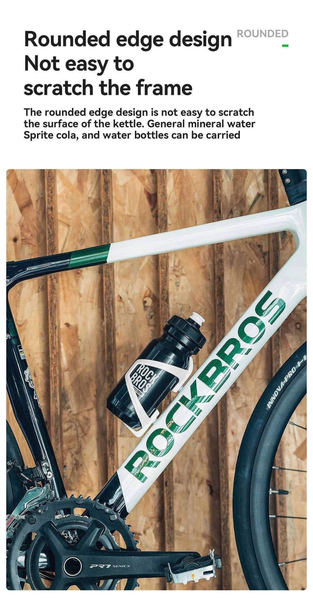 Lightweight Bike Water Bottle Cage – Secure Under 75g Holder-C with 600ml bottle