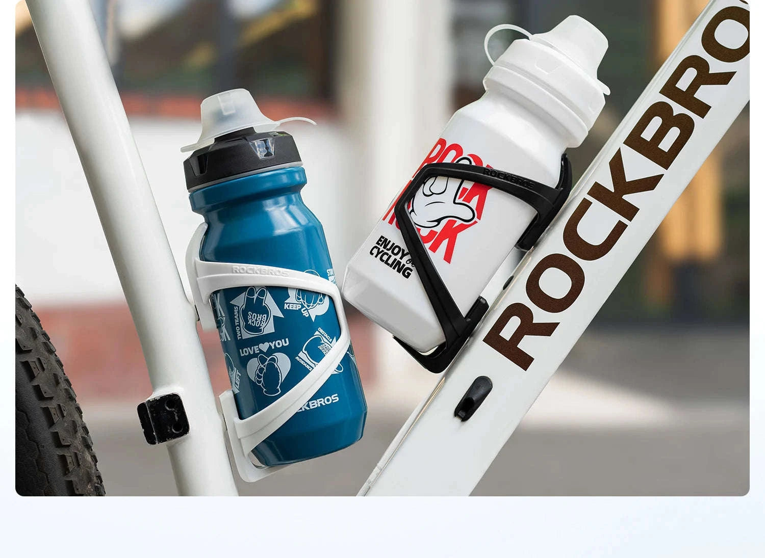 Lightweight Bike Water Bottle Cage – Secure Under 75g Holder-C with 600ml bottle