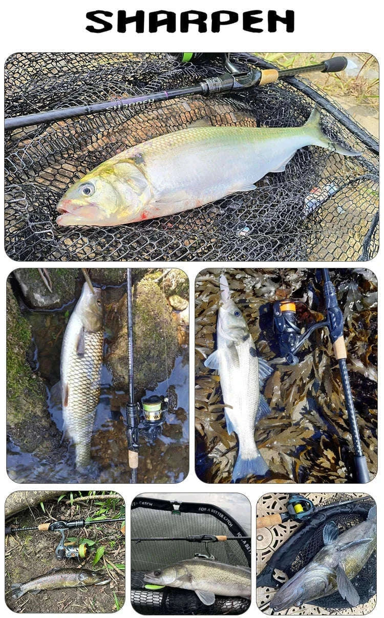 Lightweight Carbon Spinning & Casting Fishing Rod Fast Action Bass Pike-RH-S922M-MF