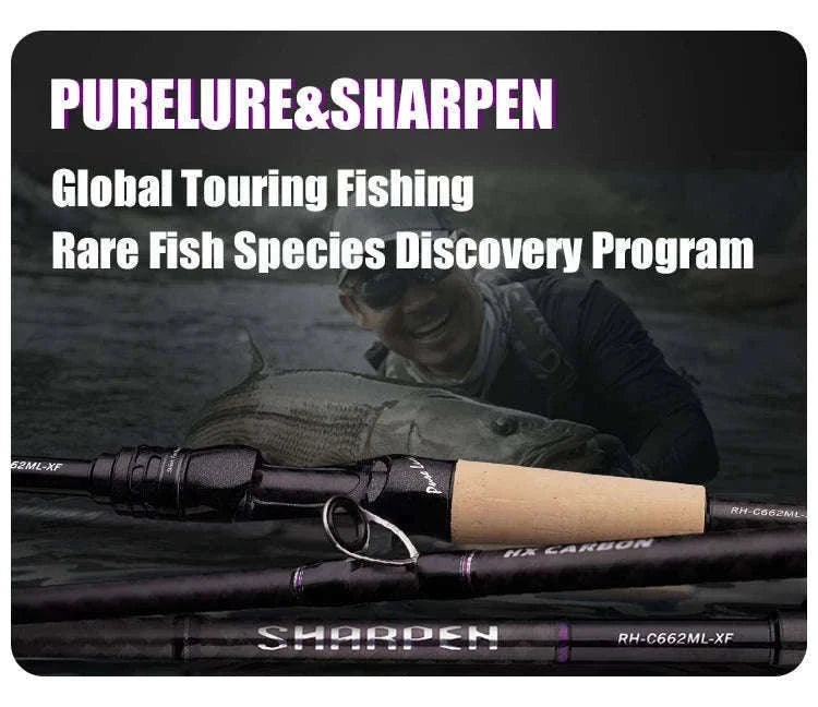Lightweight Carbon Spinning & Casting Fishing Rod Fast Action Bass Pike-RH-S922M-MF