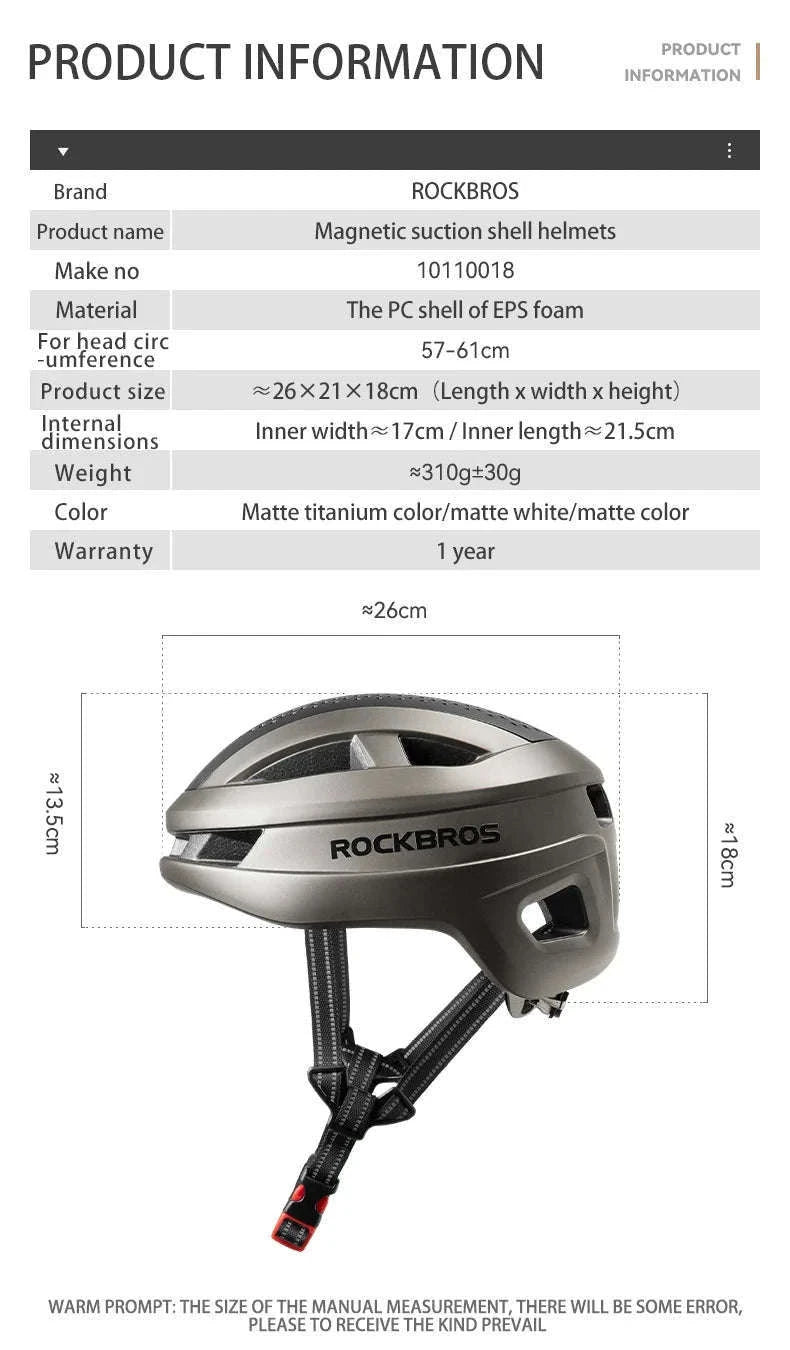 Lightweight Cycling Helmet with Magnetic Cover and 16–20 Vents-10110018001 / 57-61cm