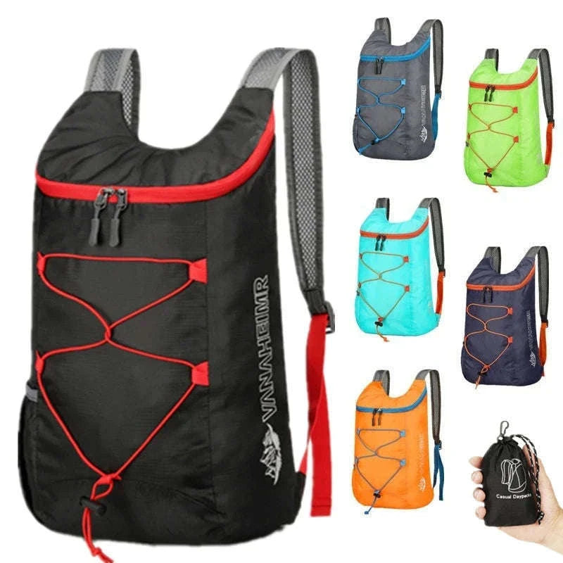Lightweight Foldable 20L Waterproof Backpack for Travel & Hiking-Dark Blue