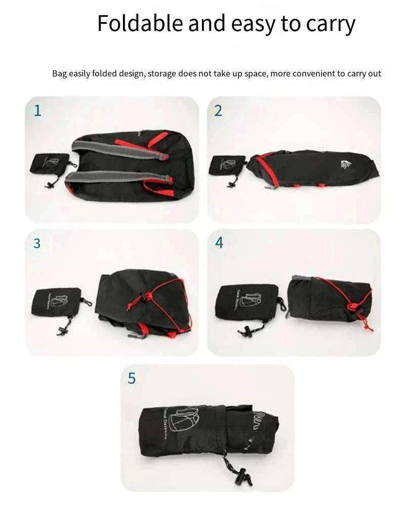 Lightweight Foldable 20L Waterproof Backpack for Travel & Hiking-Dark Blue