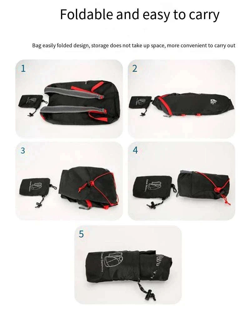 Lightweight Foldable 20L Waterproof Backpack for Travel & Hiking-Dark Blue