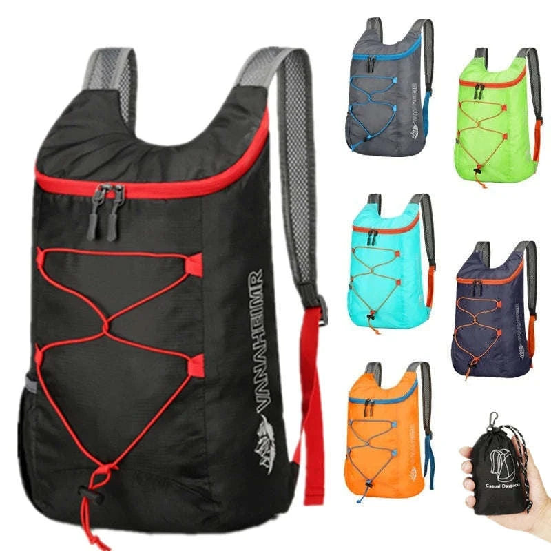 Lightweight Foldable 20L Waterproof Backpack for Travel & Hiking-Dark Blue