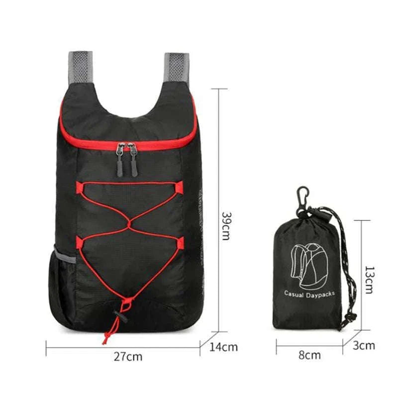 Lightweight Foldable 20L Waterproof Backpack for Travel & Hiking-Dark Blue