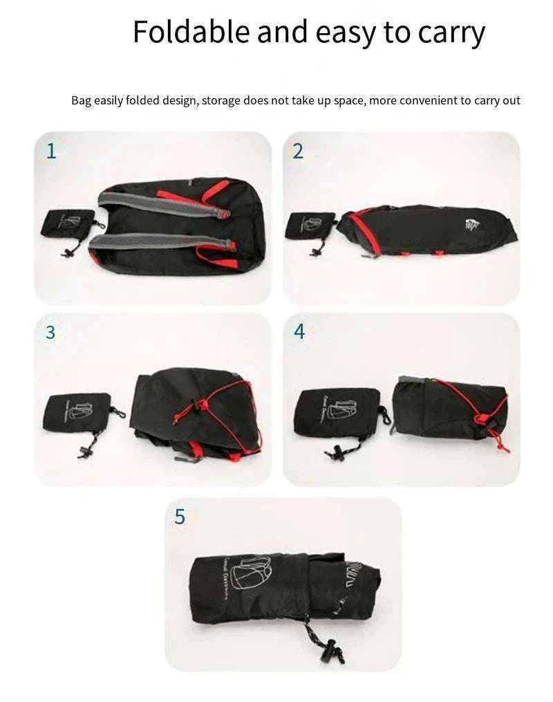 Lightweight Foldable 20L Waterproof Backpack for Travel & Hiking-Dark Blue
