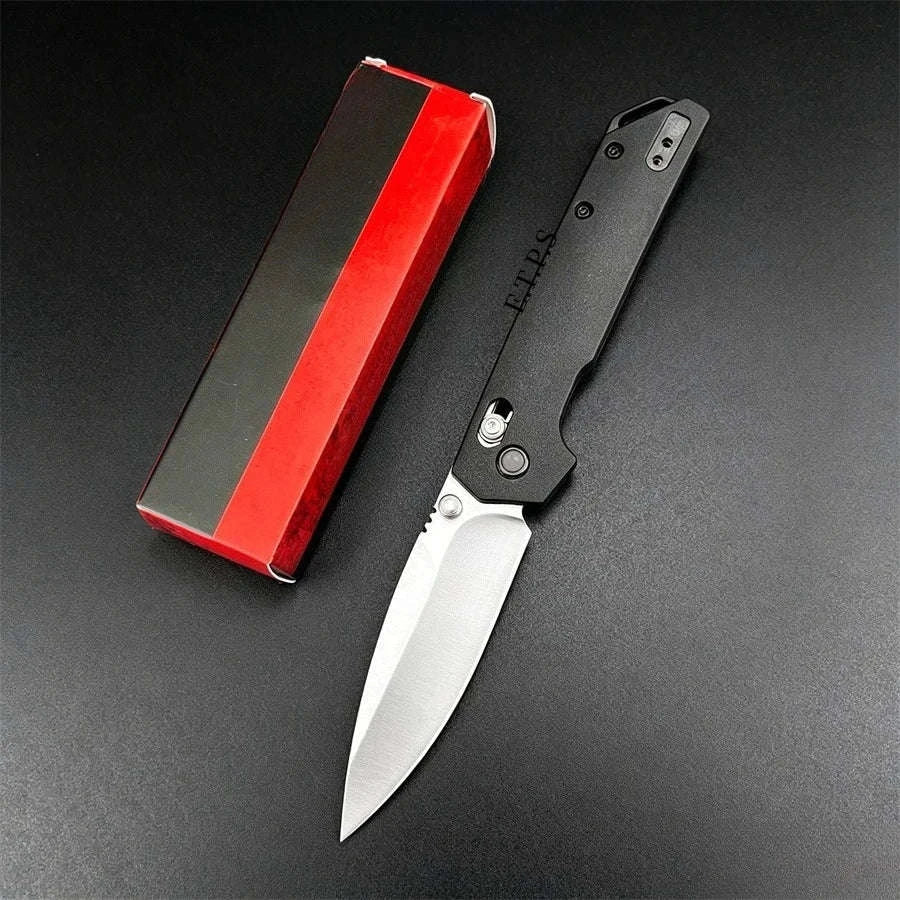Lightweight Folding Knife 3.4" EDC Spear Point Blade with Reversible Clip-United States / Blue -Aluminium