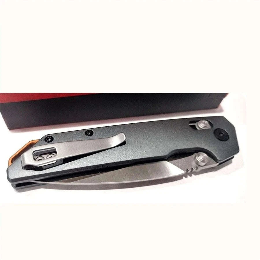 Lightweight Folding Knife 3.4" EDC Spear Point Blade with Reversible Clip-United States / Blue -Aluminium