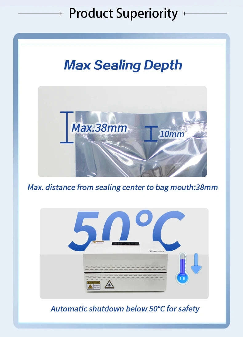 Lightweight Heat Sealing Machine for Plastic Bag Food Storage-Sealing Machine / US Plug