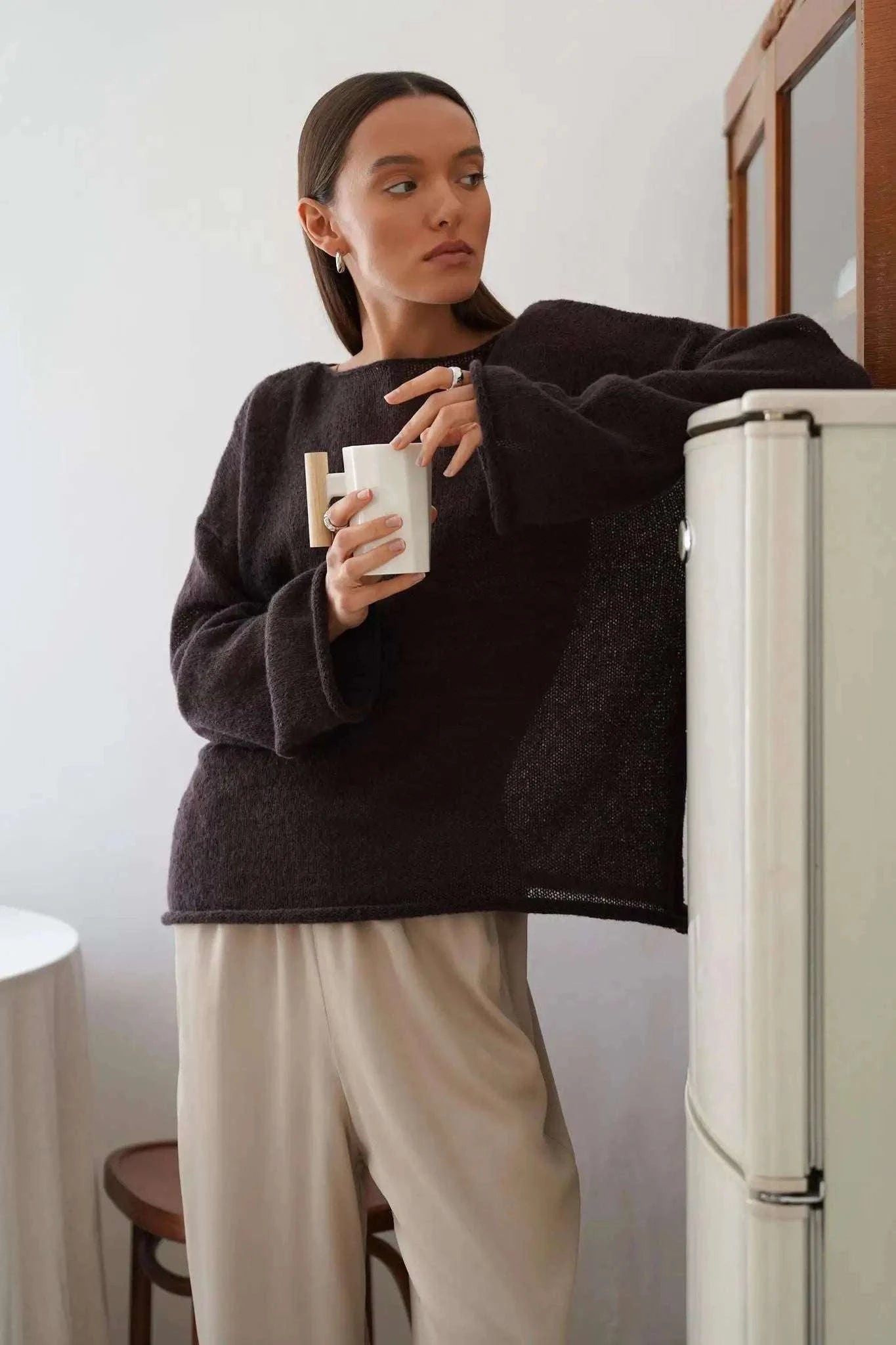 Lightweight Loose Fit Turtleneck Sweater for Women Soft Casual Pullover-