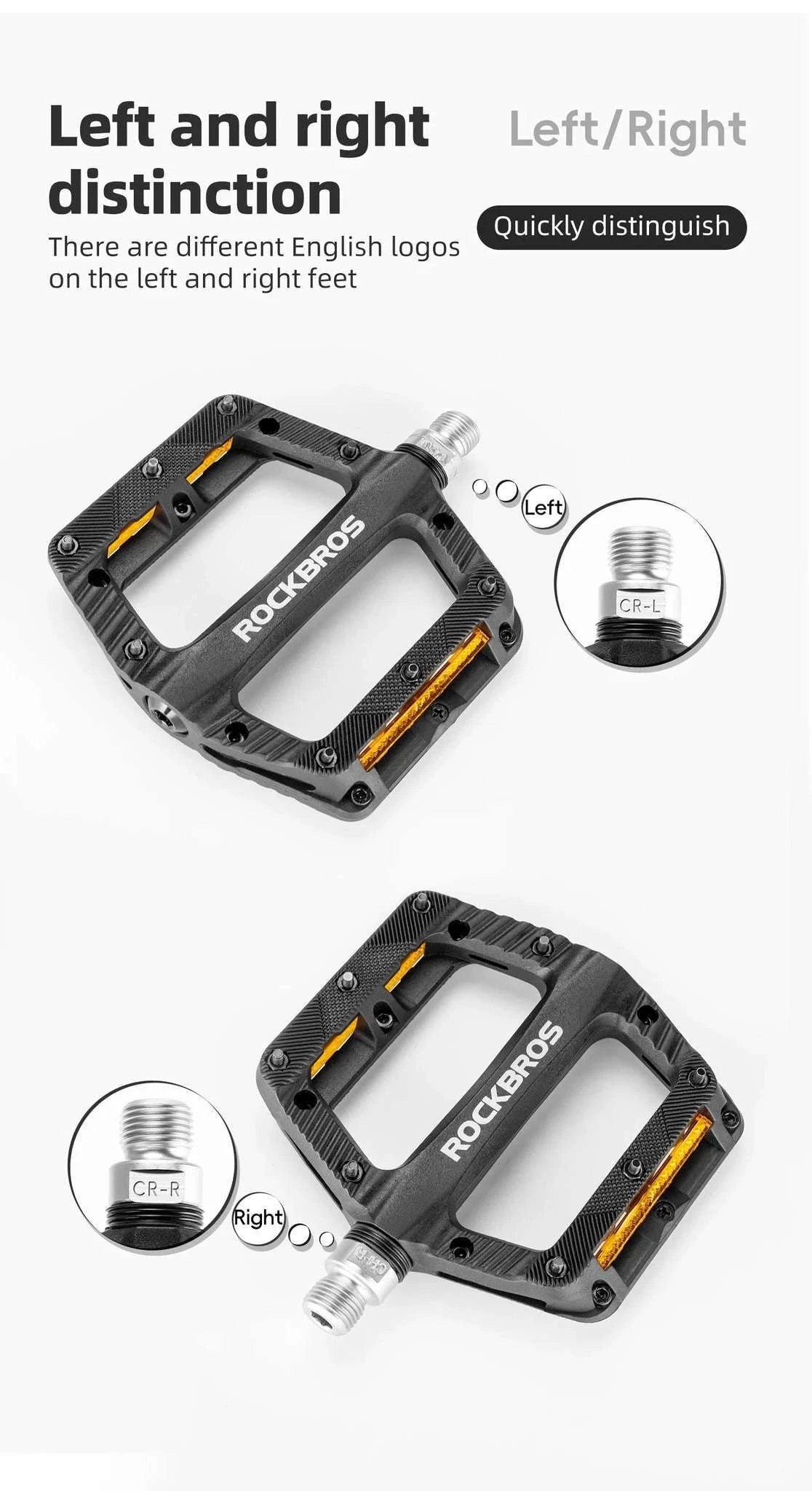 Lightweight Non-Slip Bike Pedals with Sealed Bearings for All Bikes-BP2501-4