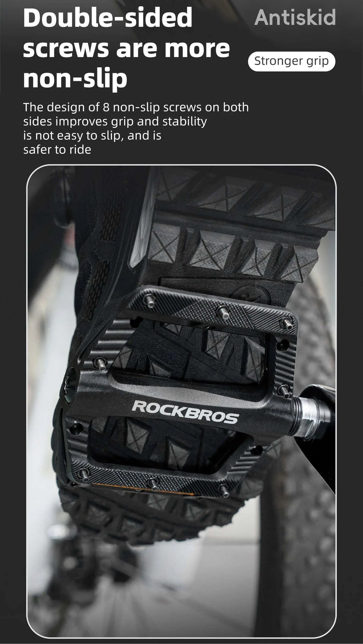 Lightweight Non-Slip Bike Pedals with Sealed Bearings for All Bikes-BP2501-4