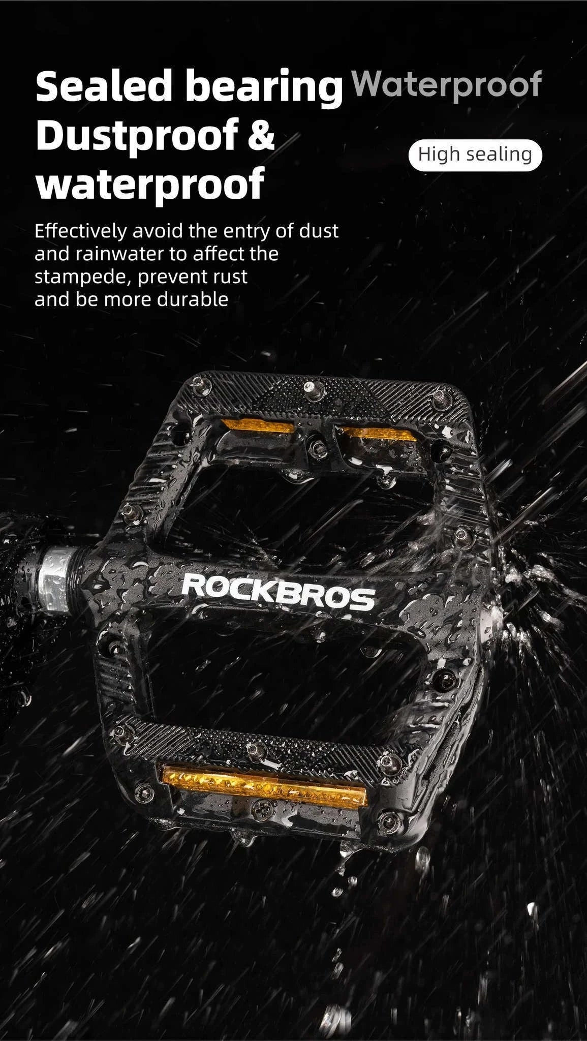 Lightweight Non-Slip Bike Pedals with Sealed Bearings for All Bikes-BP2501-4
