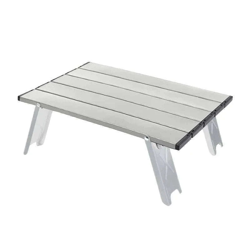 Lightweight Roll-Up Folding Outdoor Table for Camping and Picnic-Black Red