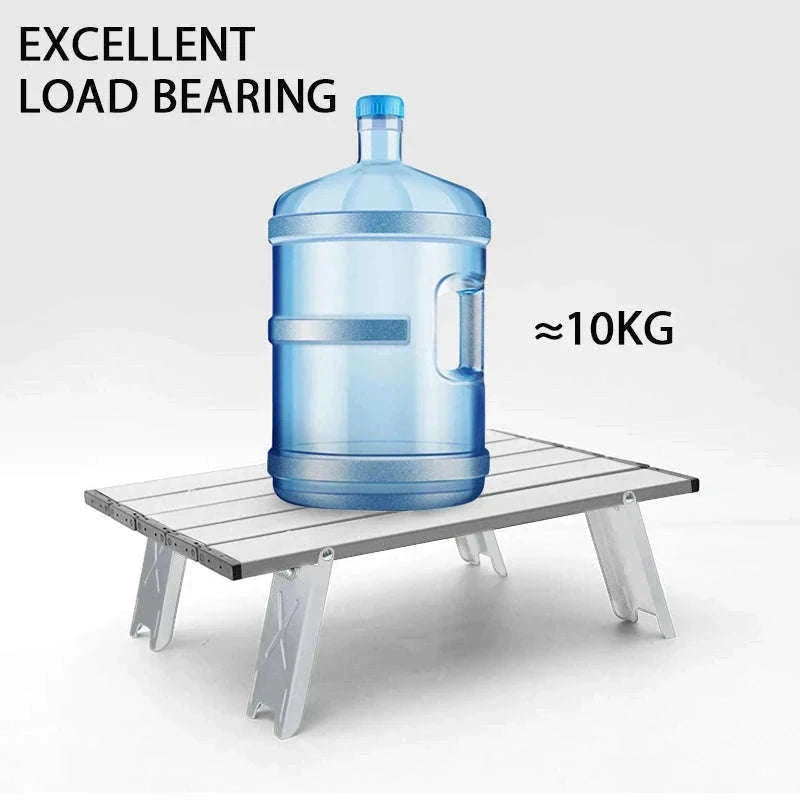 Lightweight Roll-Up Folding Outdoor Table for Camping and Picnic-Black Red