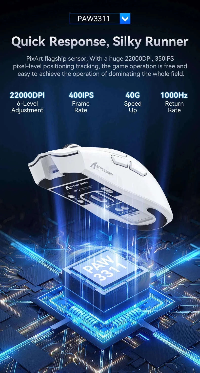 Lightweight Wireless Gaming Mouse with RGB Precision Control-black / Italy