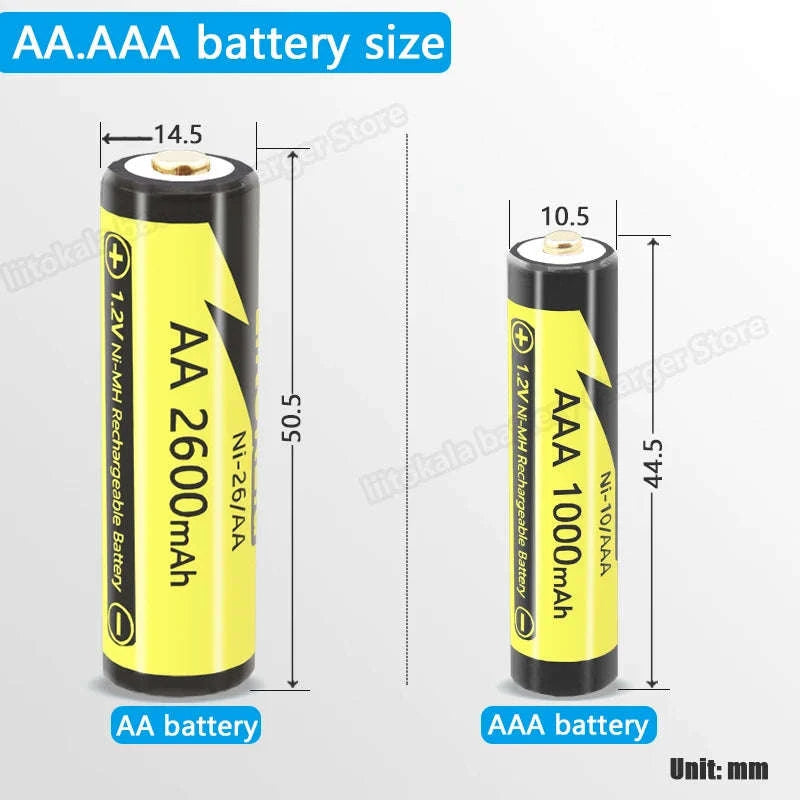 LiitoKala AAA Ni-MH Batteries-10pcs(1.2V AAA) / China Mainland