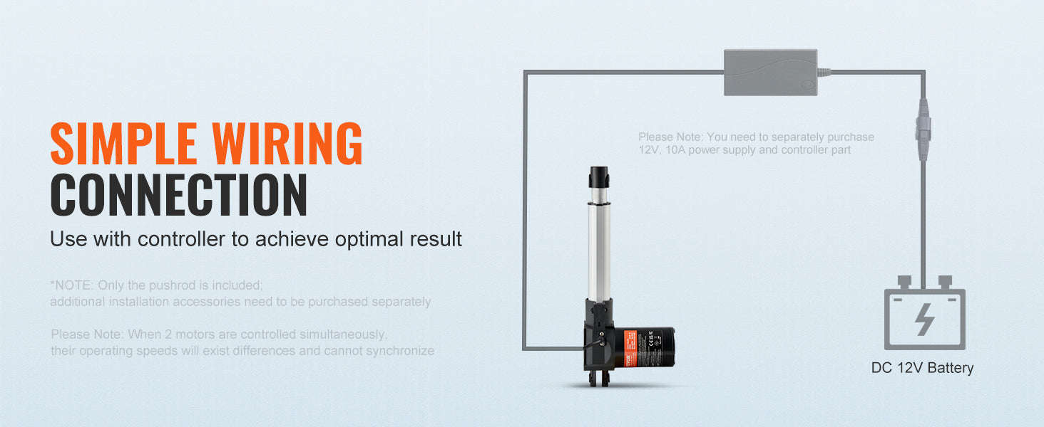 Linear Actuator 8/10/12/14/16 Inch 12V 6000N 5mm/s with Mounting Bracket-150mm / 12V / 0|Poland