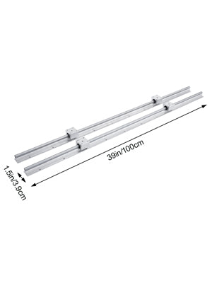 SBR12 lineaire railset 1000mm met 4 lagerblokken voor CNC