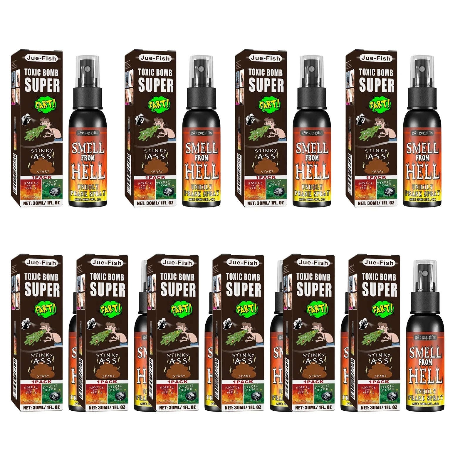Liquid Fart Prank Spray – Stink Bomb Gag for Hilarious Reactions-4pc / United States