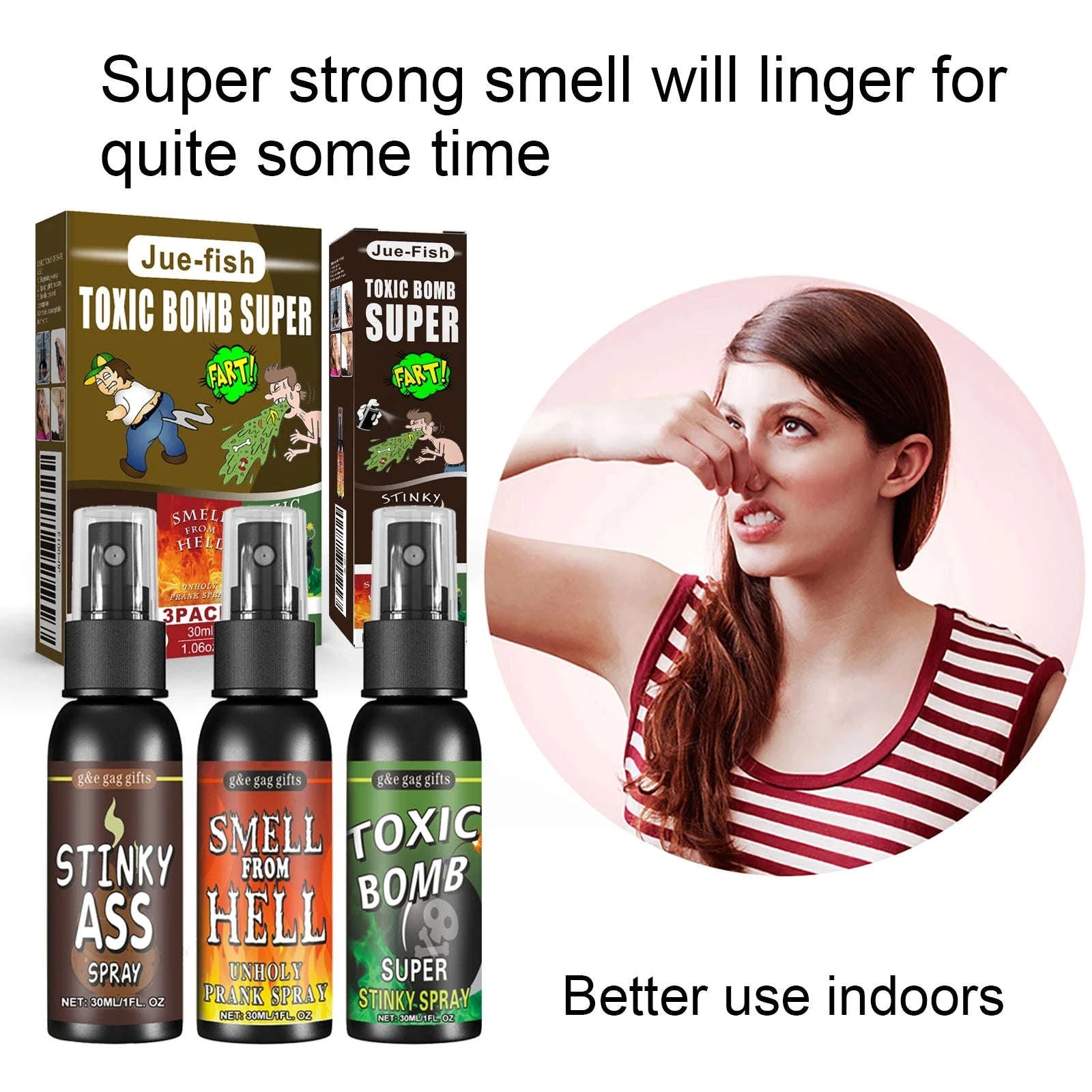Liquid Fart Prank Spray – Stink Bomb Gag for Hilarious Reactions-4pc / United States