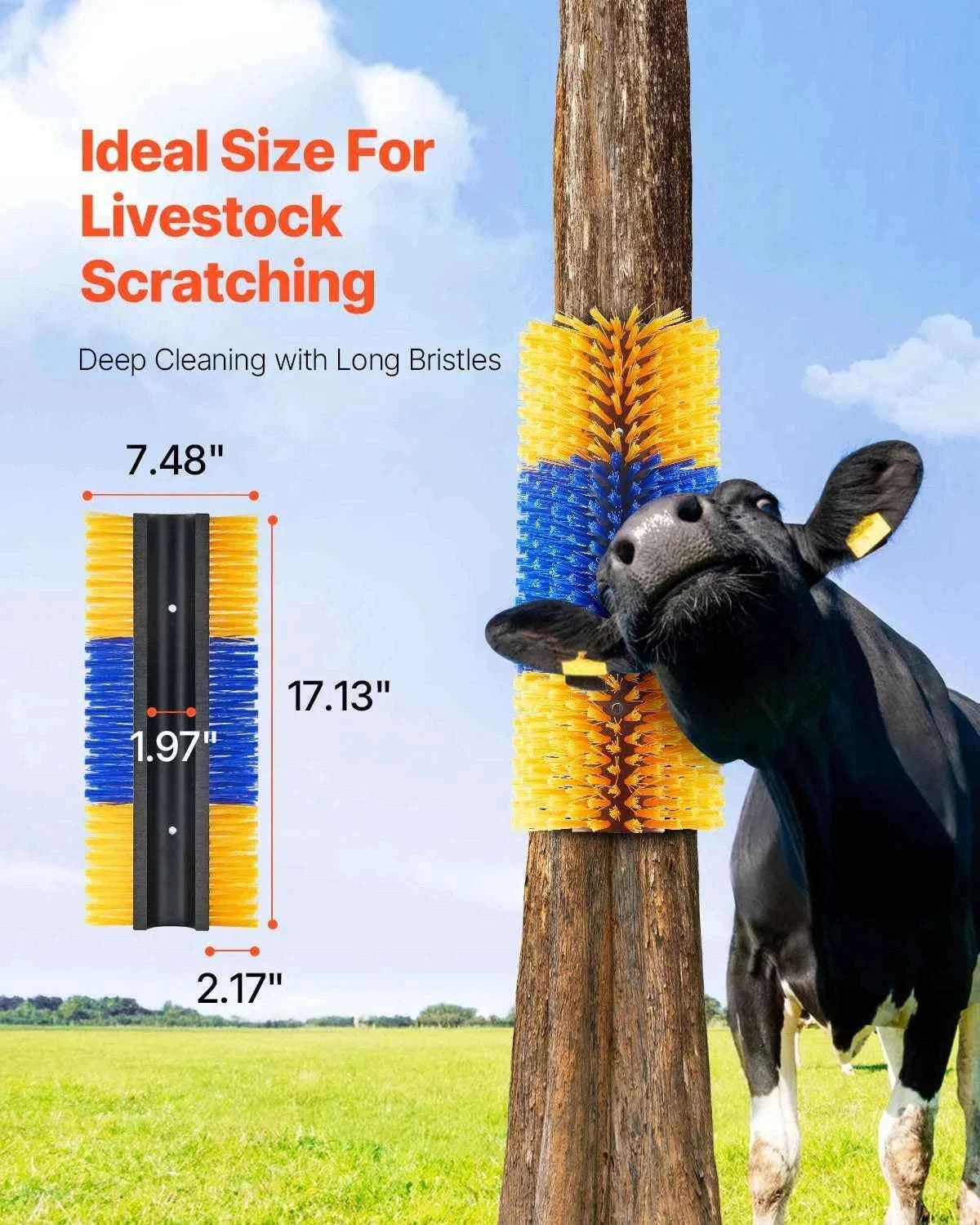 Livestock Scratching Brush for Horses and Cattle-Large 4 Pieces / United States