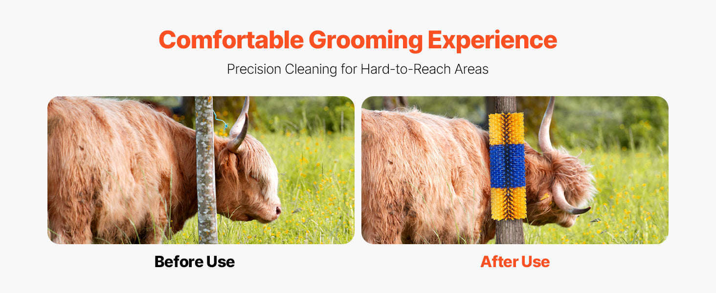 Livestock Scratching Brush for Horses and Cattle-Large 4 Pieces / United States