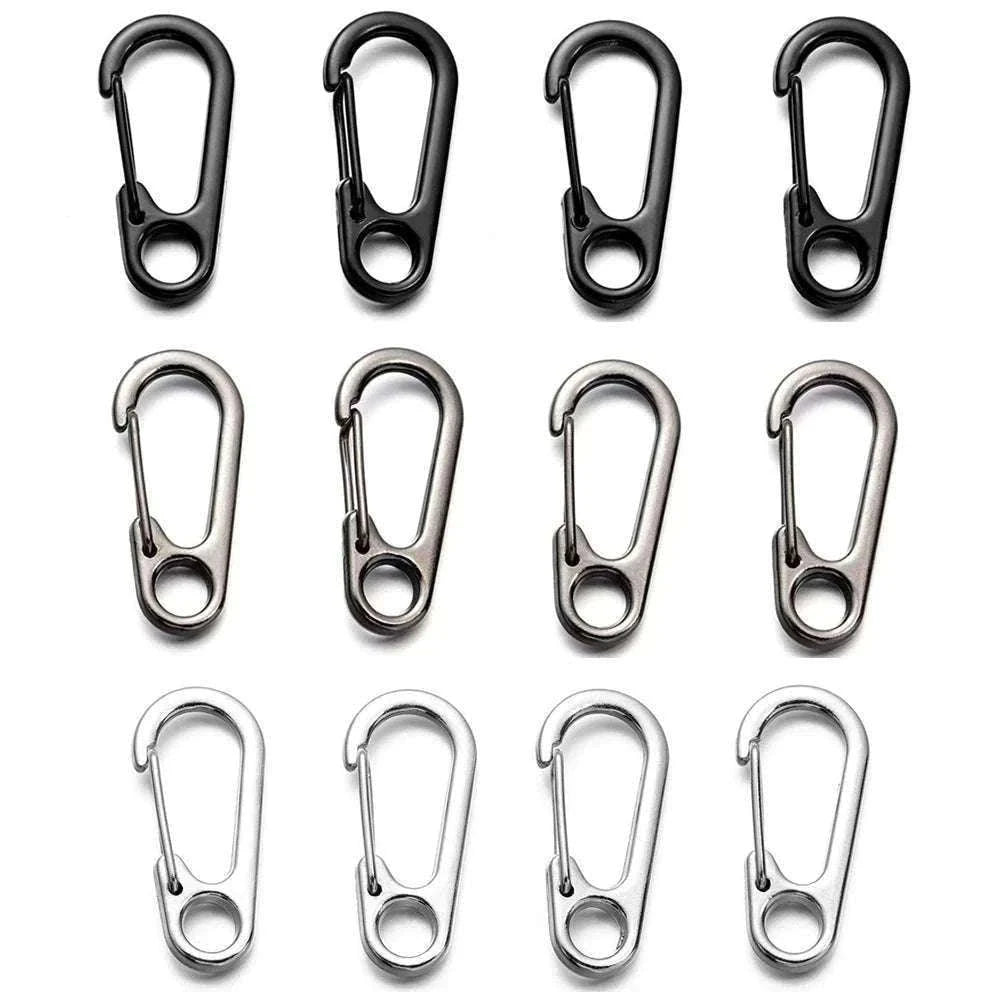 Lobster Clasp Carabiners Zinc Alloy Snap Hooks for Keys-Black / 5pcs