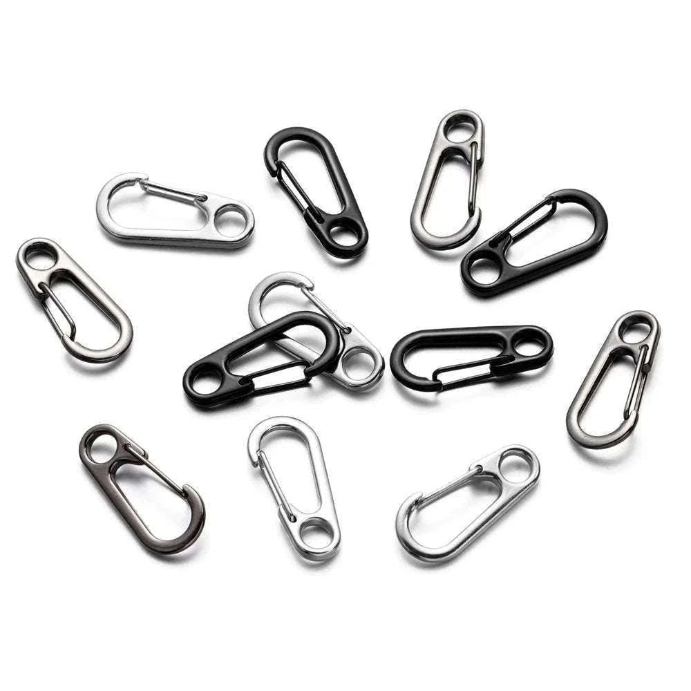 Lobster Clasp Carabiners Zinc Alloy Snap Hooks for Keys-Black / 5pcs