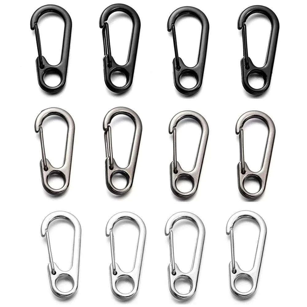 Lobster Clasp Carabiners Zinc Alloy Snap Hooks for Keys-Black / 5pcs
