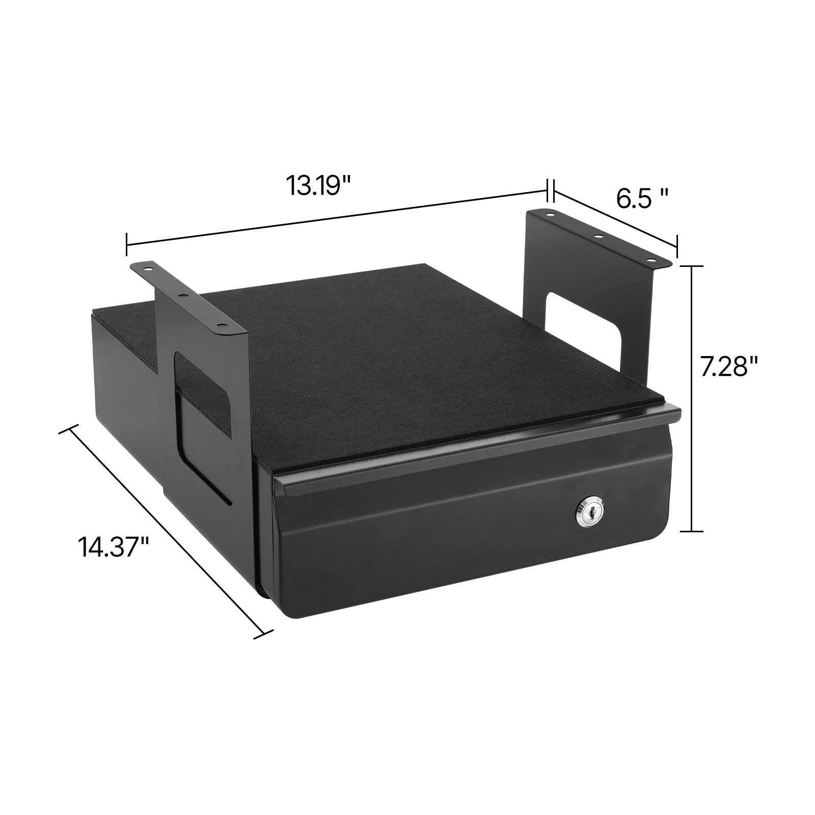 Lockable Under Desk Drawer Organizer with Slide-Out Storage-Single Layer / United States