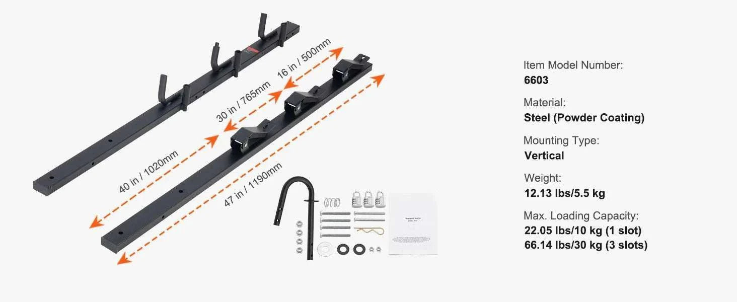 Locking Trimmer Rack for Trailer or Pickup – 2/3 Place Steel Carrier-B / CZECH REPUBLIC
