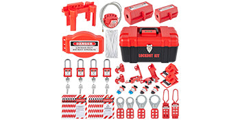 Lockout Tagout Kit Set with Padlocks, Hasps & Station (26–58 PCS)