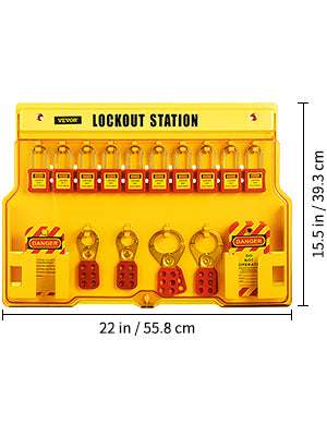 Lockout Tagout Kit Set with Padlocks, Hasps & Station (26–58 PCS)-42 PCS 1 Tool Box / United States