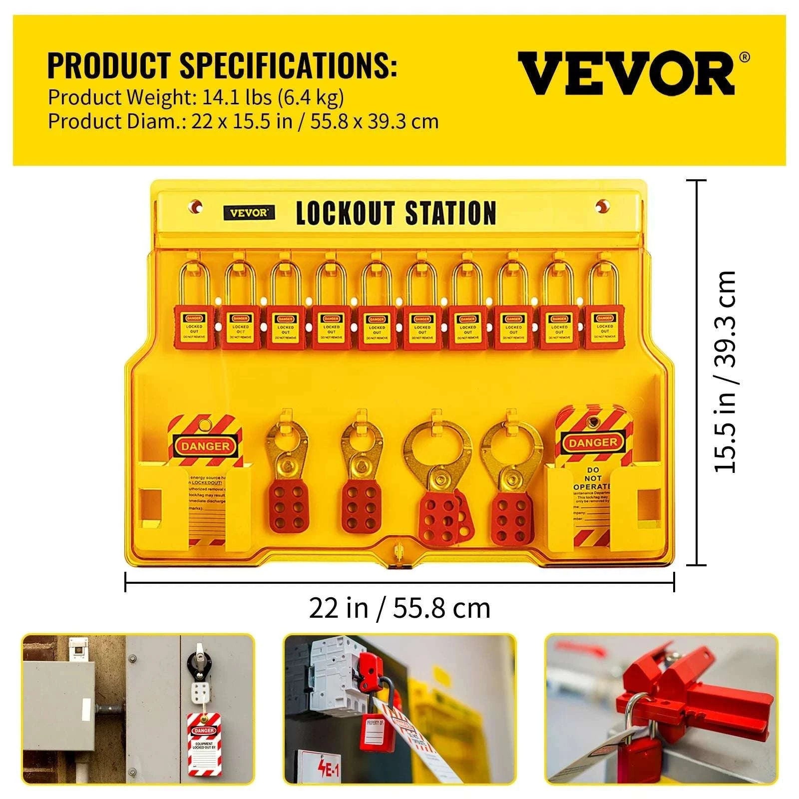 Lockout Tagout Kit Set with Padlocks, Hasps & Station (26–58 PCS)-42 PCS 1 Tool Box / United States